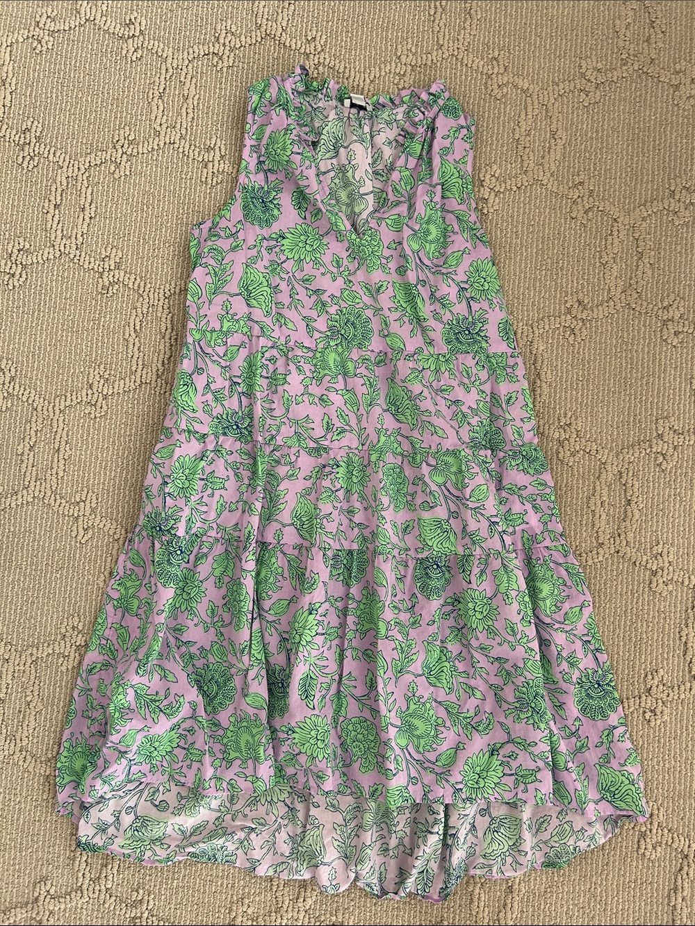 J. Crew Pink & Green Floral Swim Coverup